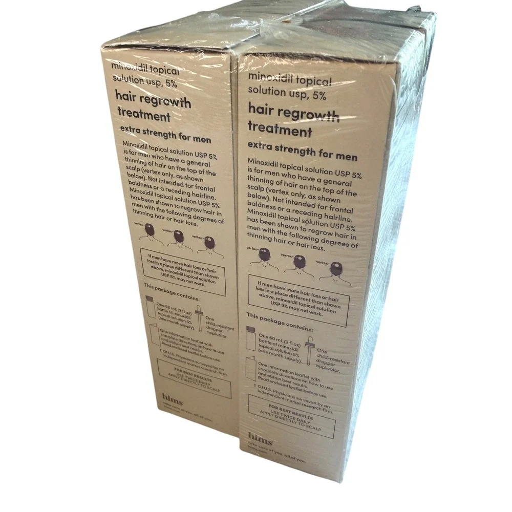Hims Minoxidil 5% Hair Regrowth Treatment Men 2 Mo Supply 2-Pack SEALED EXP 4-27